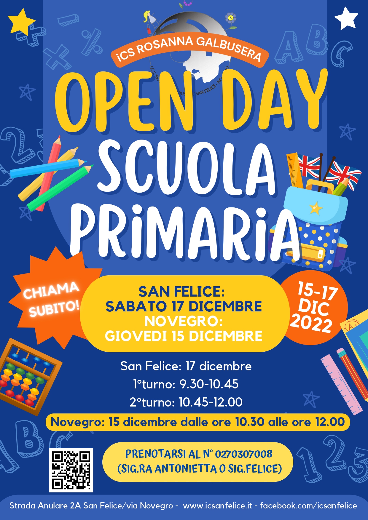 Locandina open day primaria
